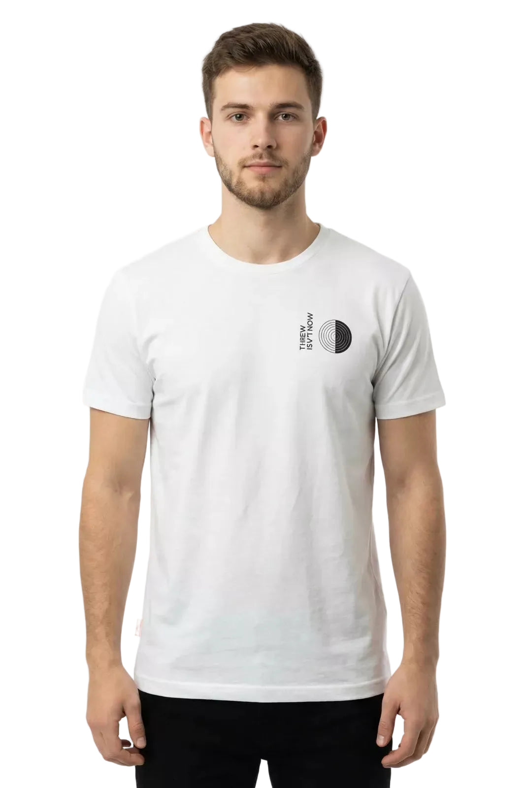 t shirt watts tracks blanc homme porté face
